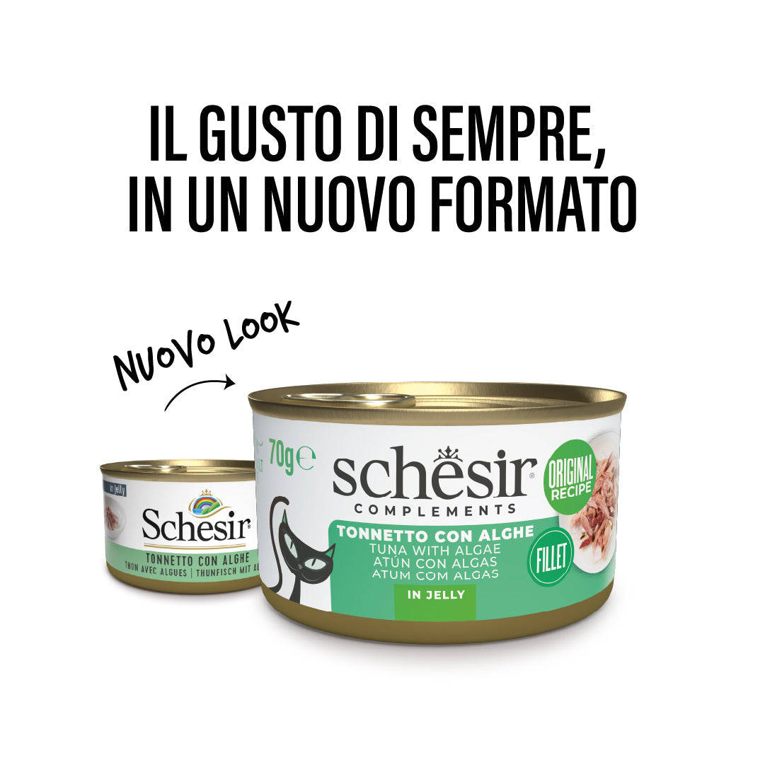 Schesir Gatto Tonnetto con Alghe 70g Lattina Schesir Gatto Tonnetto con Alghe 70g Lattina